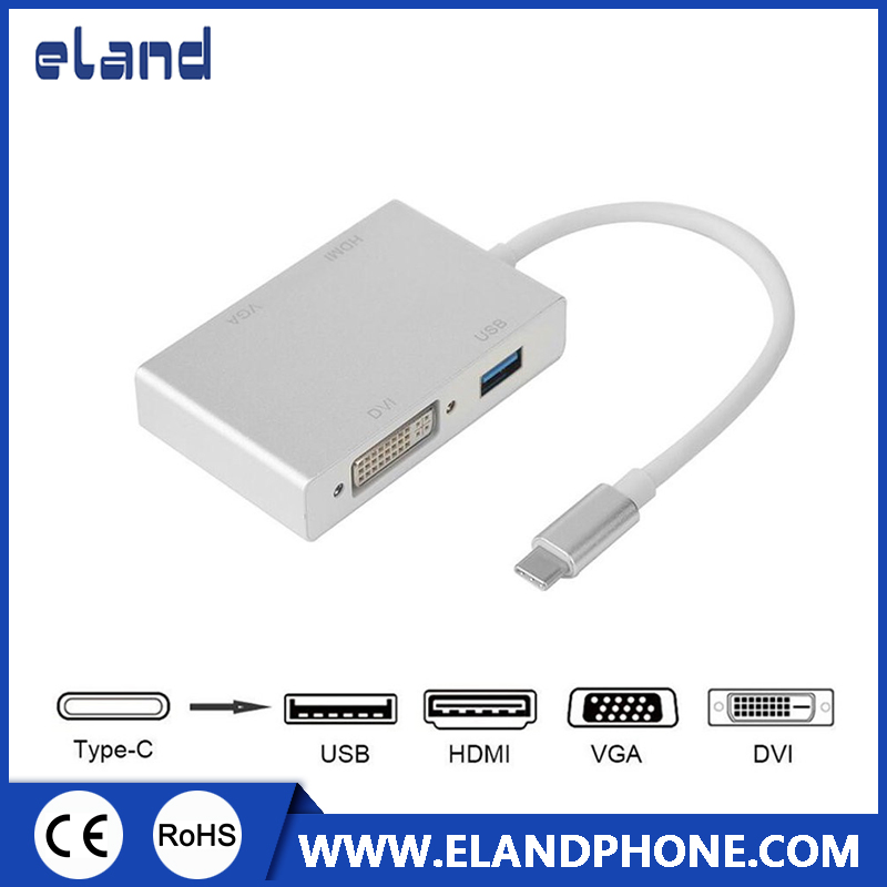Multiport USB Type to U3/HDMI/DVI/VGA Adapter
