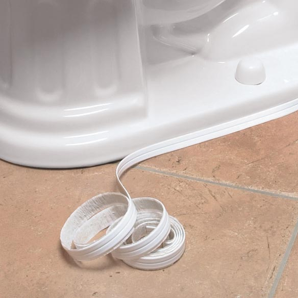 Tobs Caulk Tape Caulking Tape Sealant Strip White Caulk Tape Waterproof Self Adhesive Bathroom Tape Shower Bathtub Toilet Caulk Strip with Sealing Tool