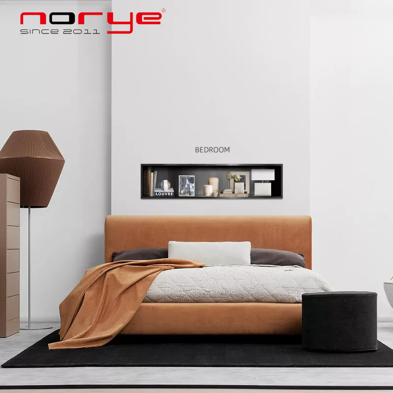 Встраиваемая металлическая полка со светом для гостиной