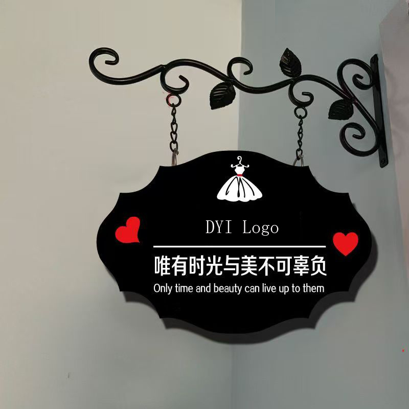 Vintage Rustic Wall-Mounted LED Light Box Sign Holder