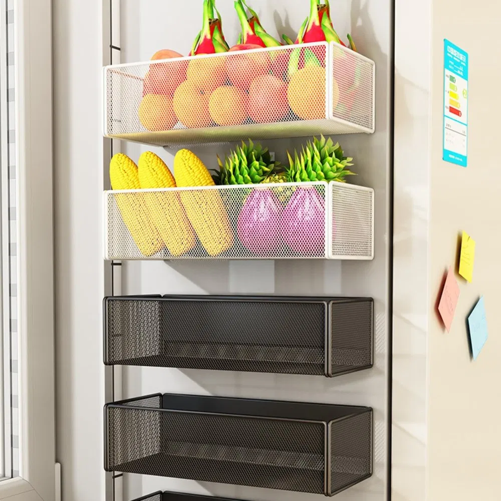 Wall Mounted Hanging Organizer Baskets for Kitchen Bathroom Bedroom Storage Use Mi26233