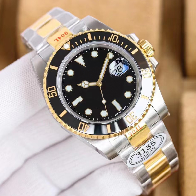 Wholesale 1: 1 Super Clone Copy Brand Swiss Men's Luxury Fully Gmt Automatic Watch with Mechanical Sapphire Mirror