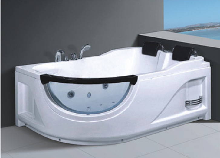 Two People Massage 1700*1100 Bathtub with Pillow and Grab for Wholesale