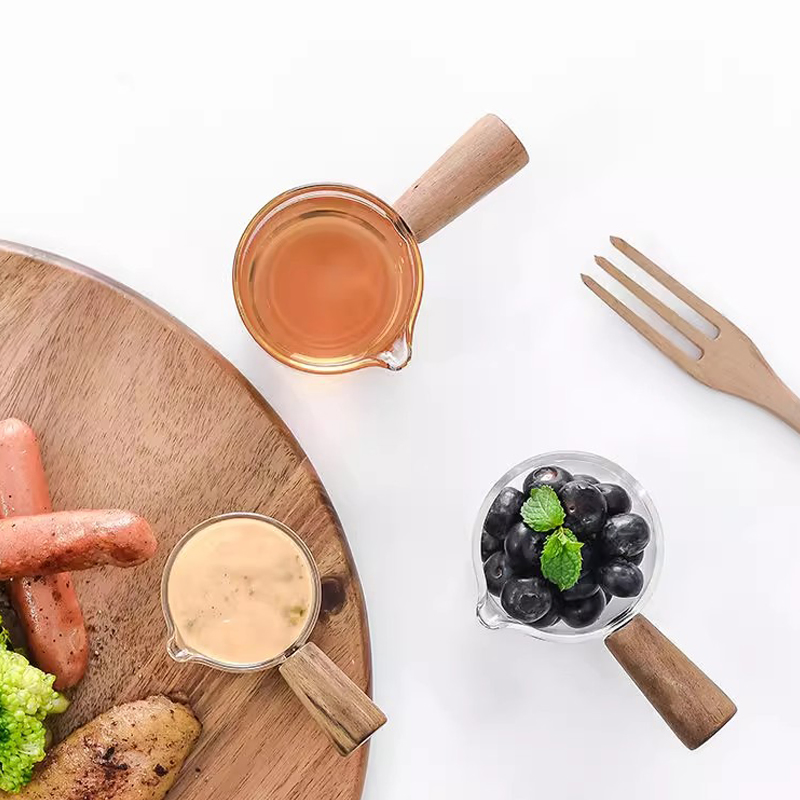 Japanese Style Mini Sauce Sharing Cup with Wooden Handle