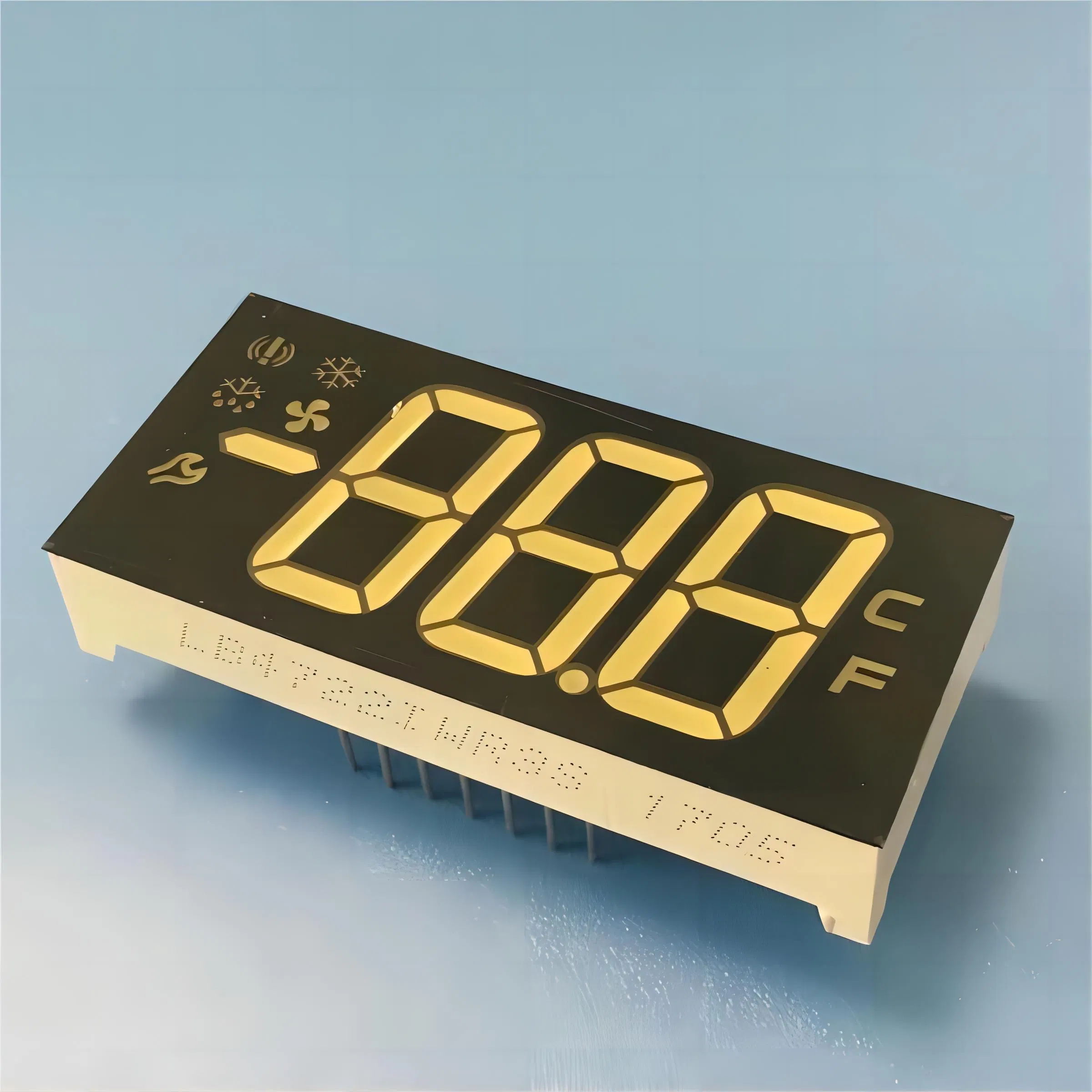 Ultra White/ Red/Yellow 3 Digit 7 Segment LED Display for Refrigerator