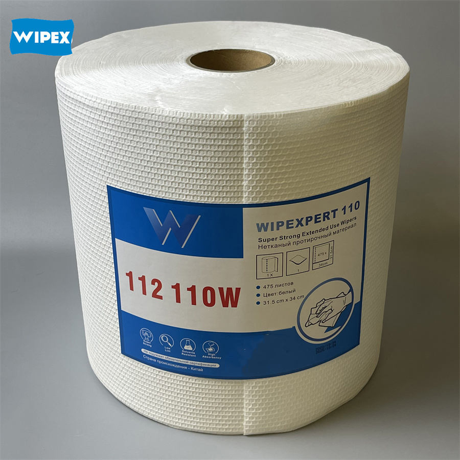 Disposable Wiping Rags Industrial Spunlace Nonwoven Light Duty Cleaning Cloth Wipe Rolls