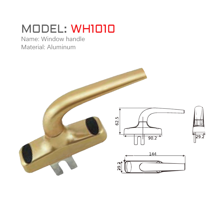 Wh1010 Black Door and Window Handle Lock Casement Window Lock
