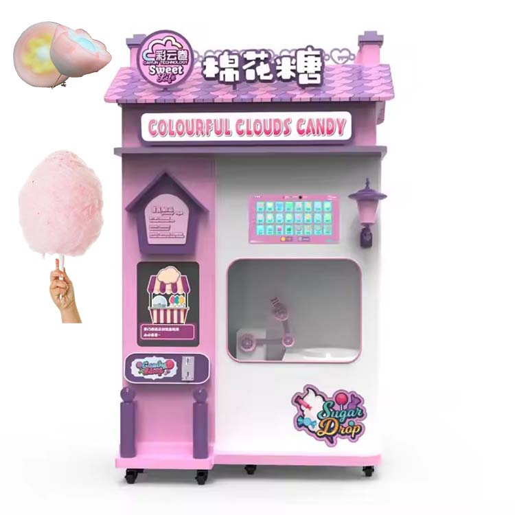 Wholesale Automatic Production Commercial Coin Operation Cotton Candy Vending Machine for Sale