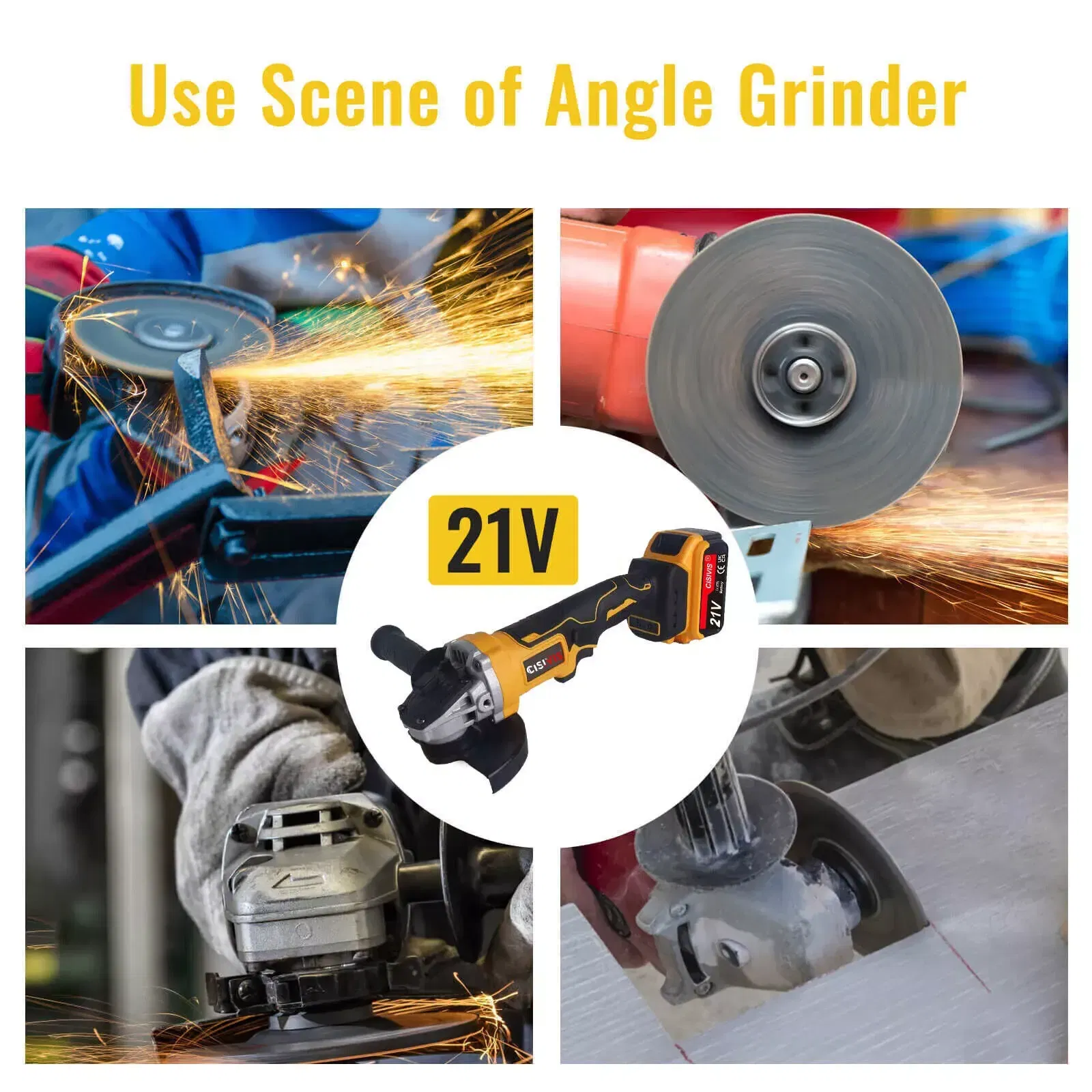 Аккумуляторная угловая шлифмашина 1280Вт