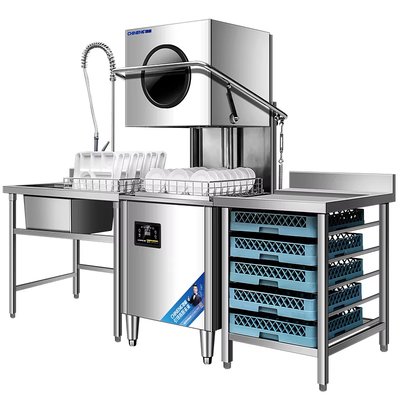 Automatic Kitchen High Efficient Energy Saving Restaurant Hood Type Hotel Dishwasher