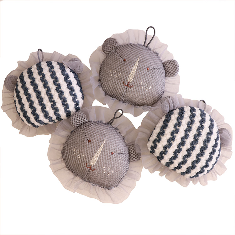 Own Factory Suppliers Sell High Quality, Sponge Bath Lion Skin Exfoliating Gloves for Men and Women Natural Sponged Bath