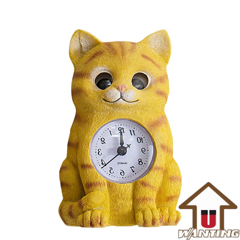 Nordic Lovely Resin Craft Owl Wall Hanging Pendulum Clock Living Room Decoration