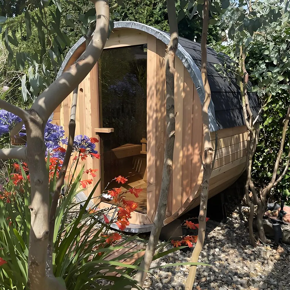 Бочкообразная сауна на 4 персоны с ИК-обогревом