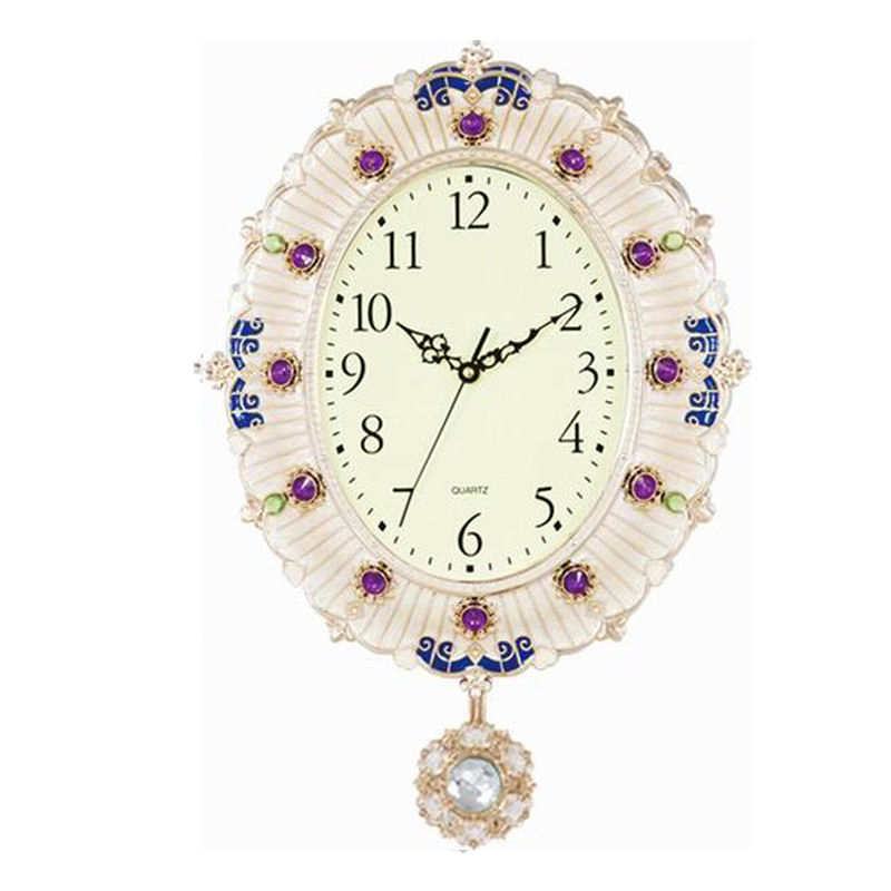 Hot Selling Personalized Creative Rose Pendulum Flower Clockhome Decoration Wall Clock