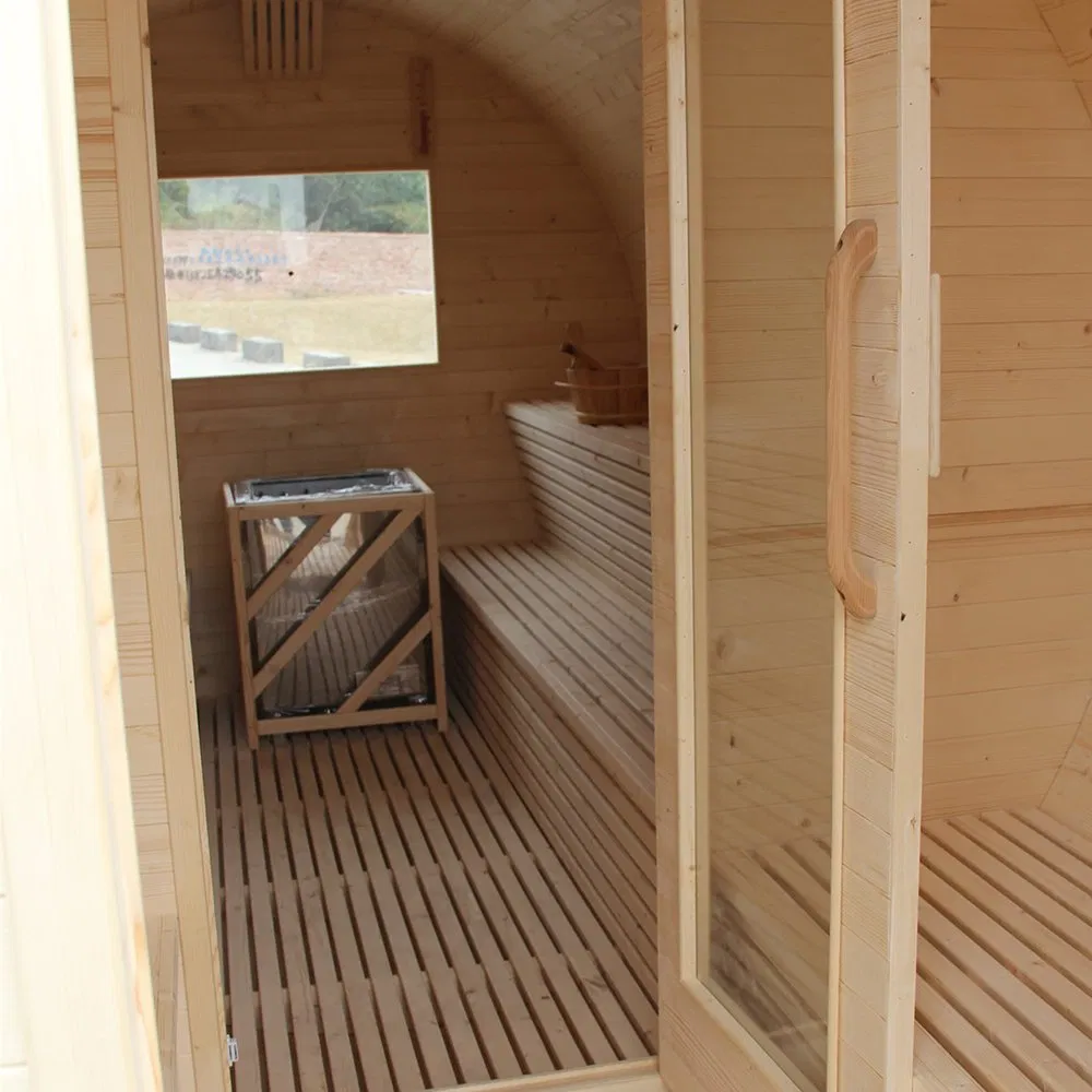 Бочковая сауна Sunrans из массива дерева на 2-6 человек