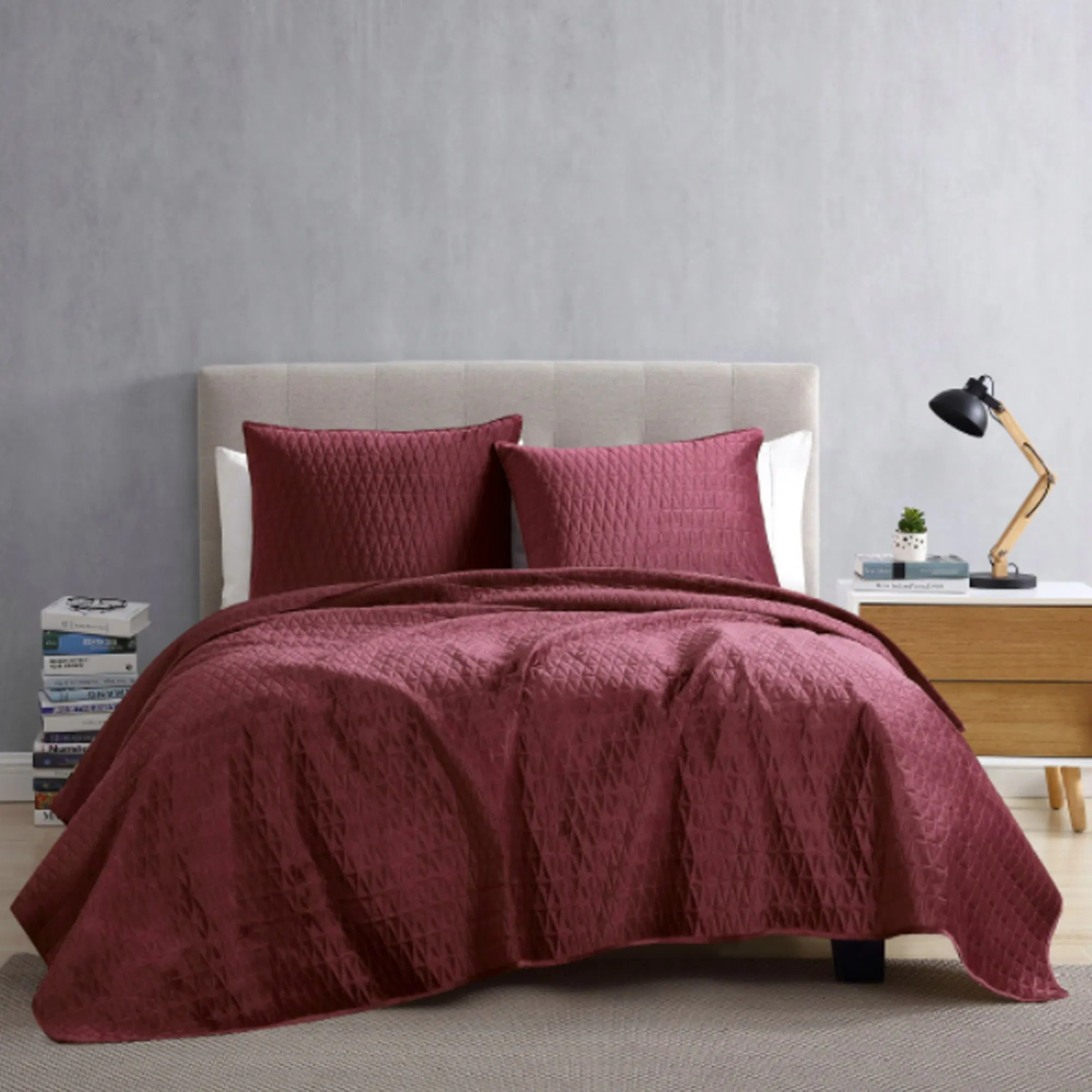 Плед Micro Velvet Pinsonic 3 предмета, роскошный стеганый