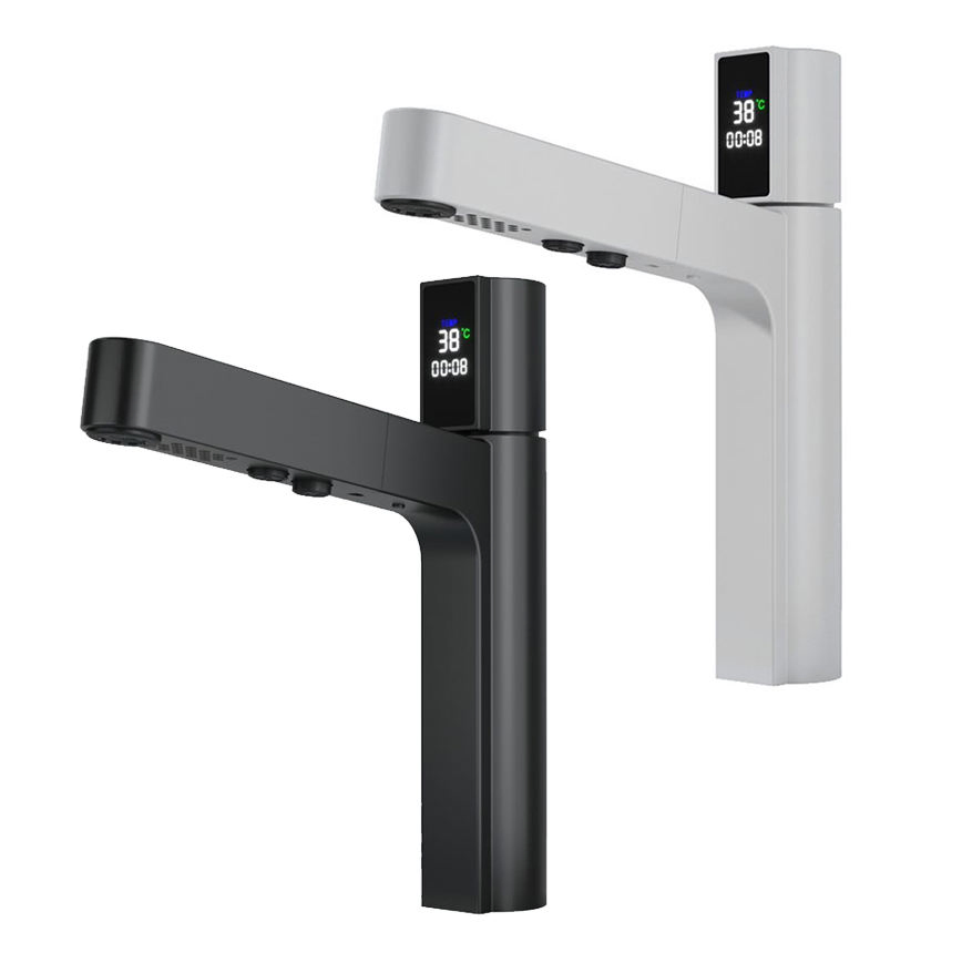 LED Temperature Digital Display Hot Cold Water Mixer Tap Smart Basin Faucet