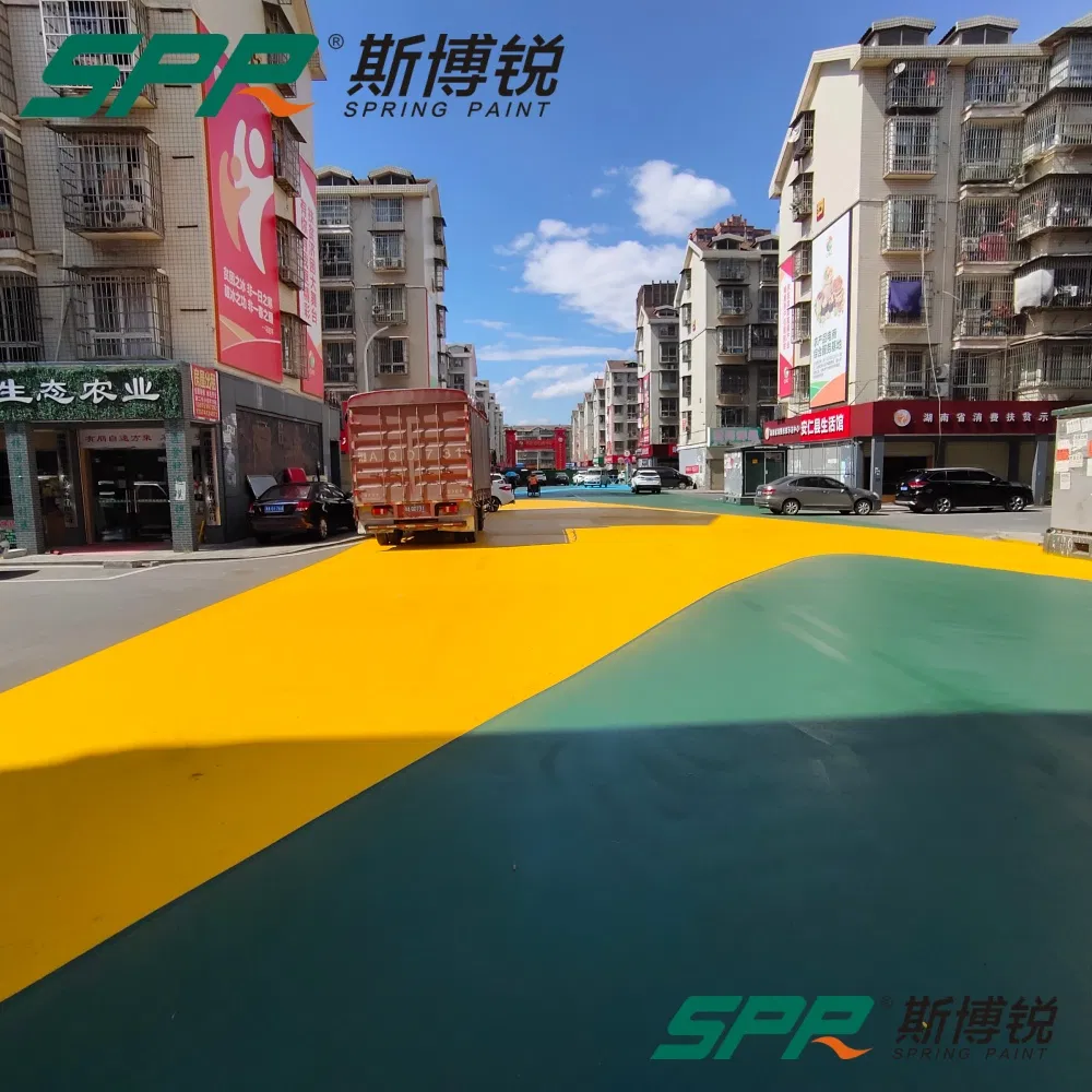 a Cost-Effective Asphalt Color Solution Floor for Large Areas Municipal Projects