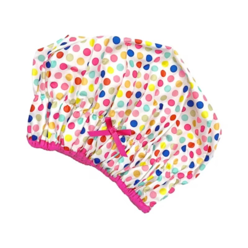 Promotional High Quality Waterproof Oversized Adjustable Elastic Band Durable Shower Caps