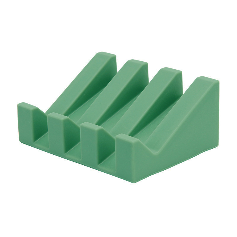 Soap Dish Holder Storage Portable Silicone Soap Tray with Drain Ez29685