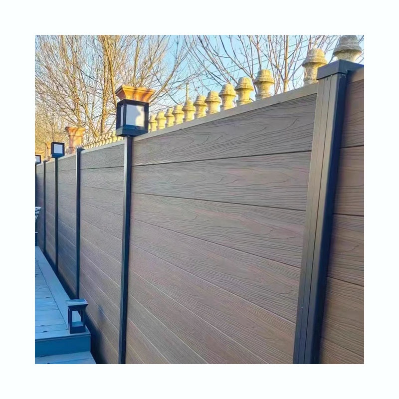 Security Chain Link Galvanized Ornamental Cast Wrought Powder Coated Color Grid Stainless Solid Welded Curved Double Safety Plastic Decorative WPC Fencing