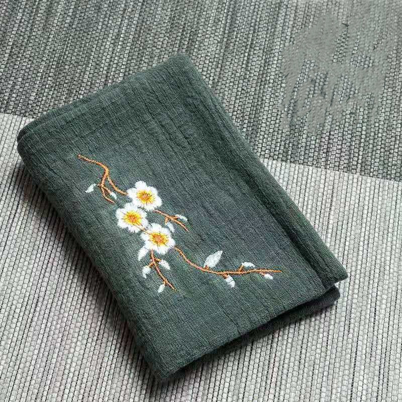 Linen Kitchen Custom Flour Sack Print Tea Towel with Trim