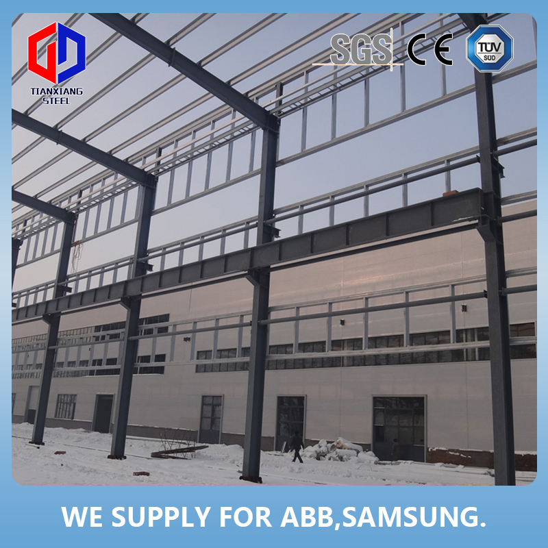 China Large Span Light Steel Structure Workshop Metal Garage Workshop for Sale