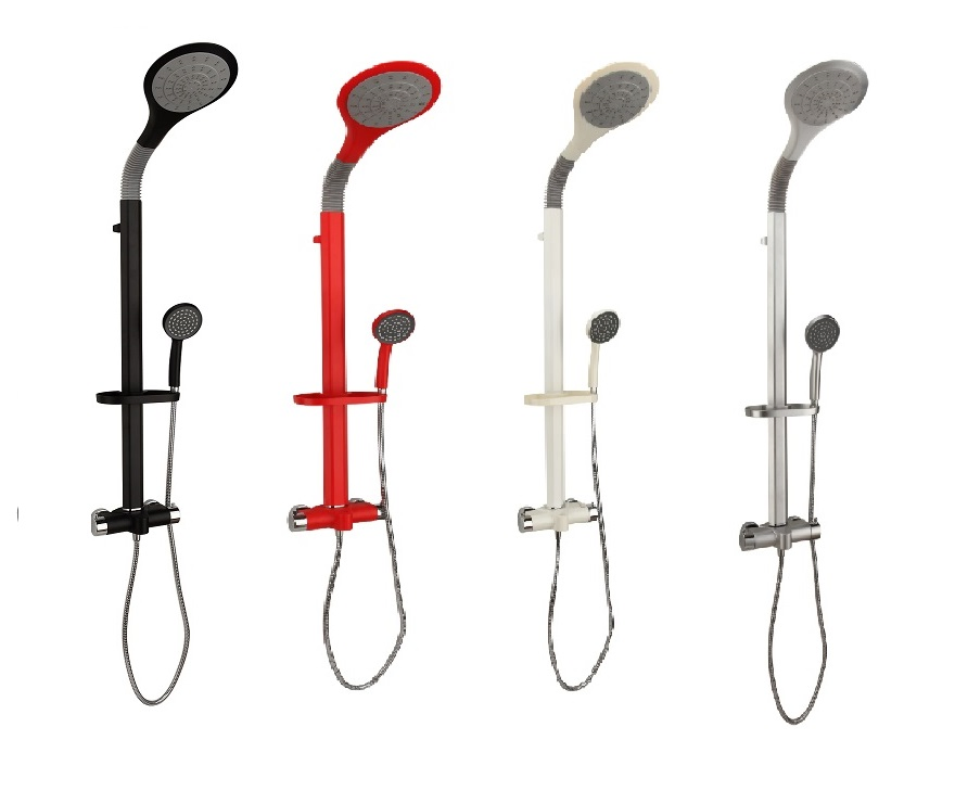 High Quality Mixer Column Height Adjustable Pipe Thermostatic Mixer Faucet Wall Mounted for Bathroom