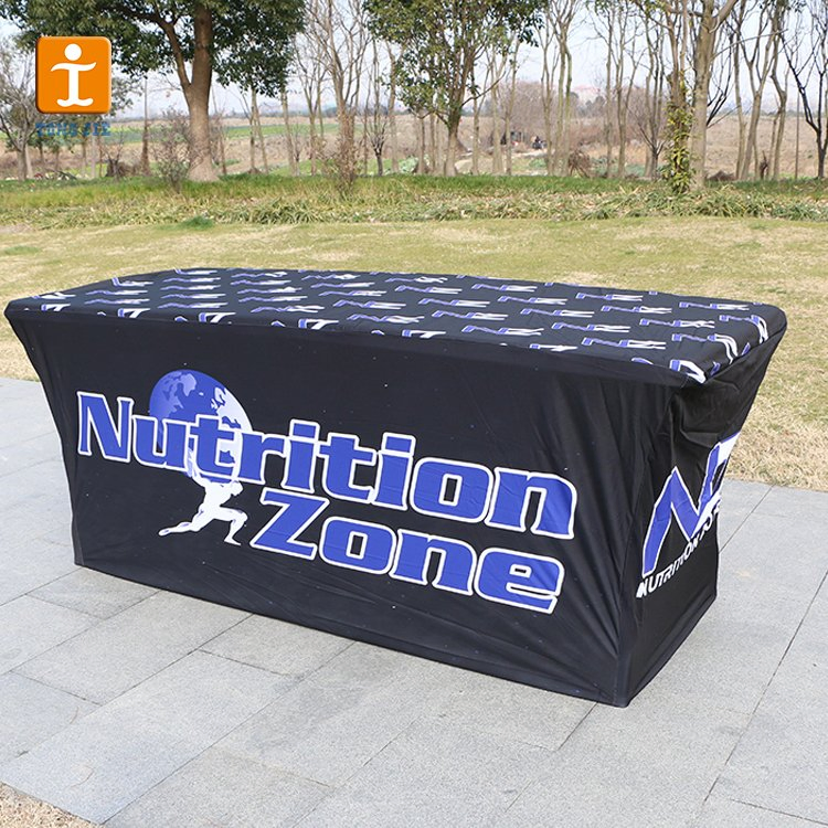 Custom Printed Tablecloth 8FT Advertising Tablecloth Fancy Wedding Polyester Table