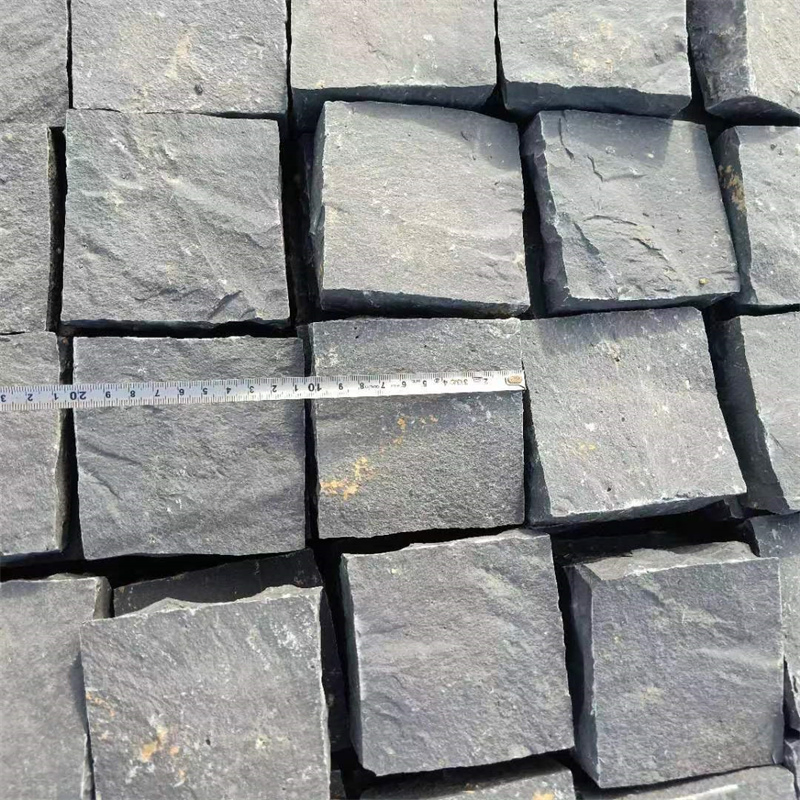 Natural Split Zp Black Basalt Cube Stone Paver