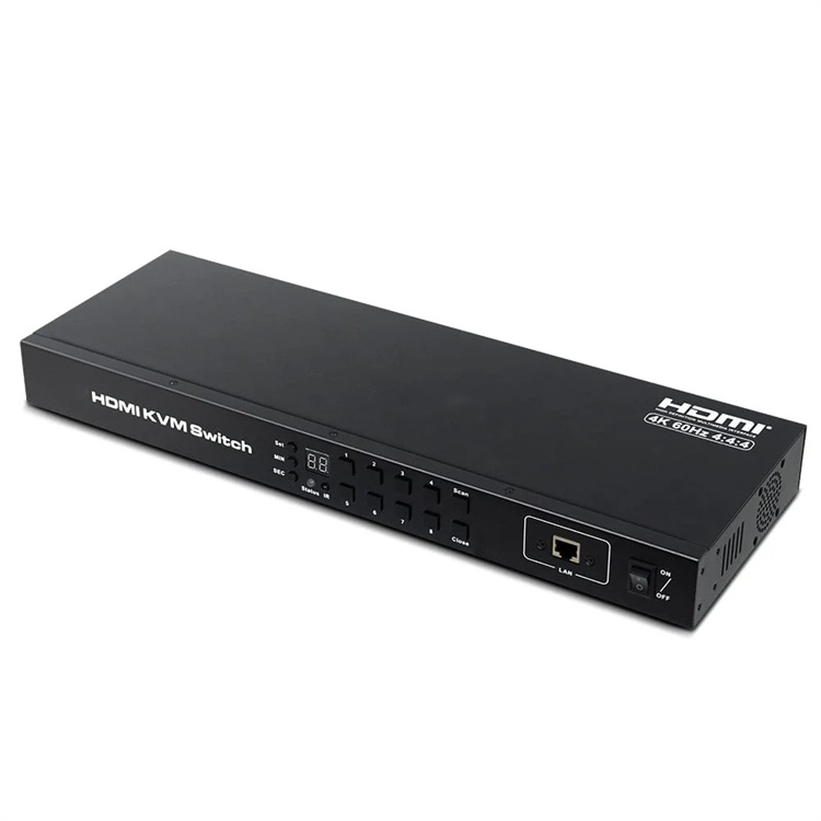 Custom 16 Port HDMI Kvm Switch 4K60Hz Support RS232/LAN Control Kvm Switcher