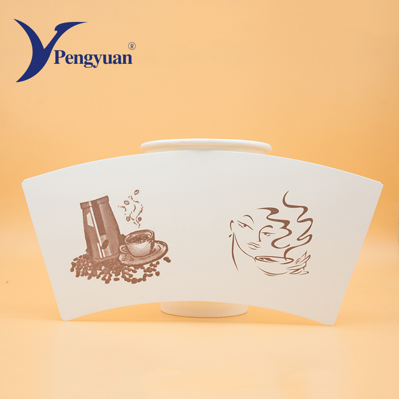 Custom Printed Paper Fan for Coffee Cup Making