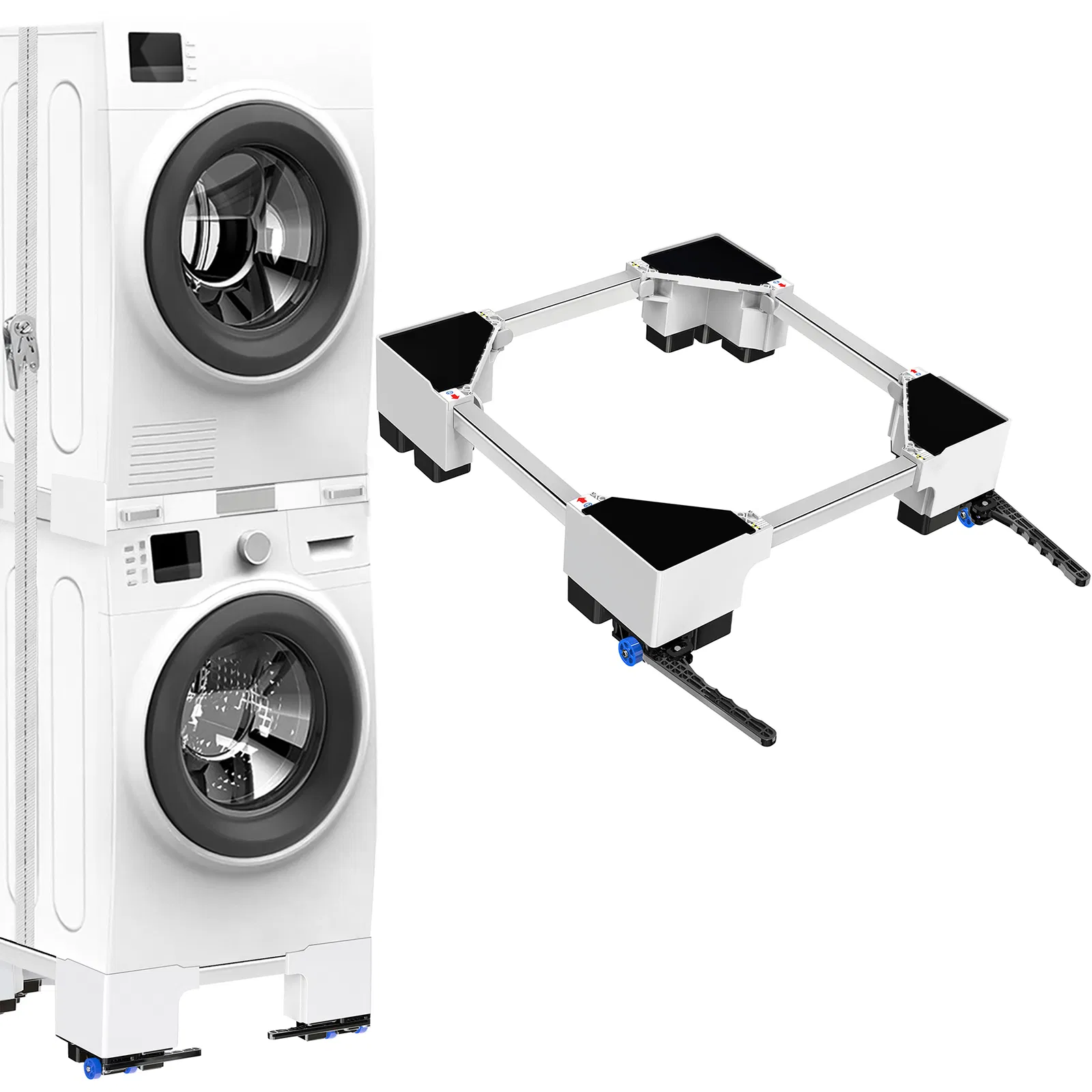 Removable Multifunctional Adjustable Anti-Vibration Base for Washing Machines