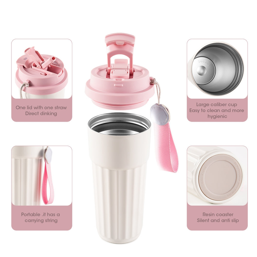 Термокружка вакуумная 600 мл, двойные стенки, нержавеющая сталь