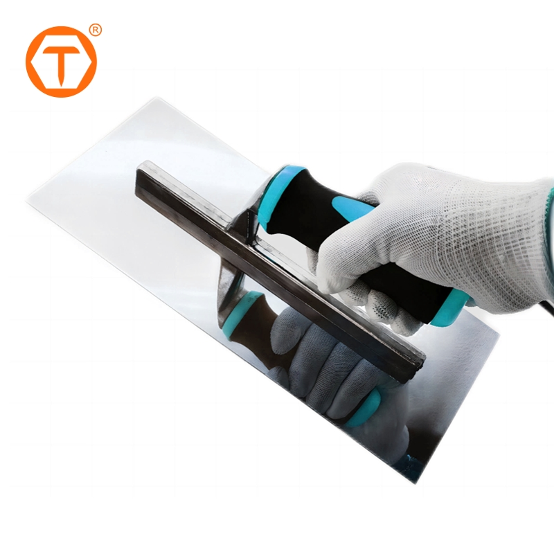 Steel Trowel Finishing Wall Plaster Long Stainless Metal Steel Flat Plastering Trowel