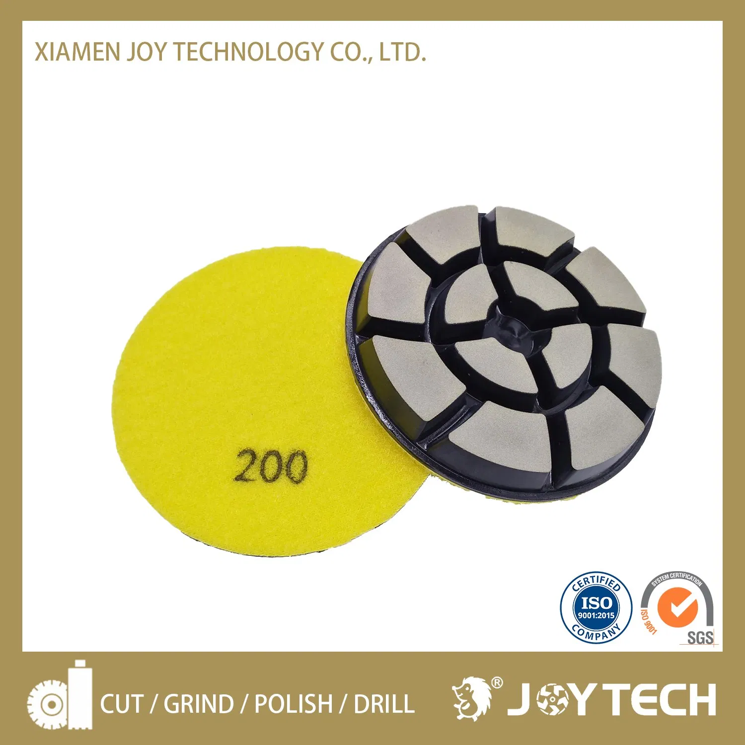 Concrete Diamond Abrasive Tool White Black Resin Floor Stone Polishing Pads