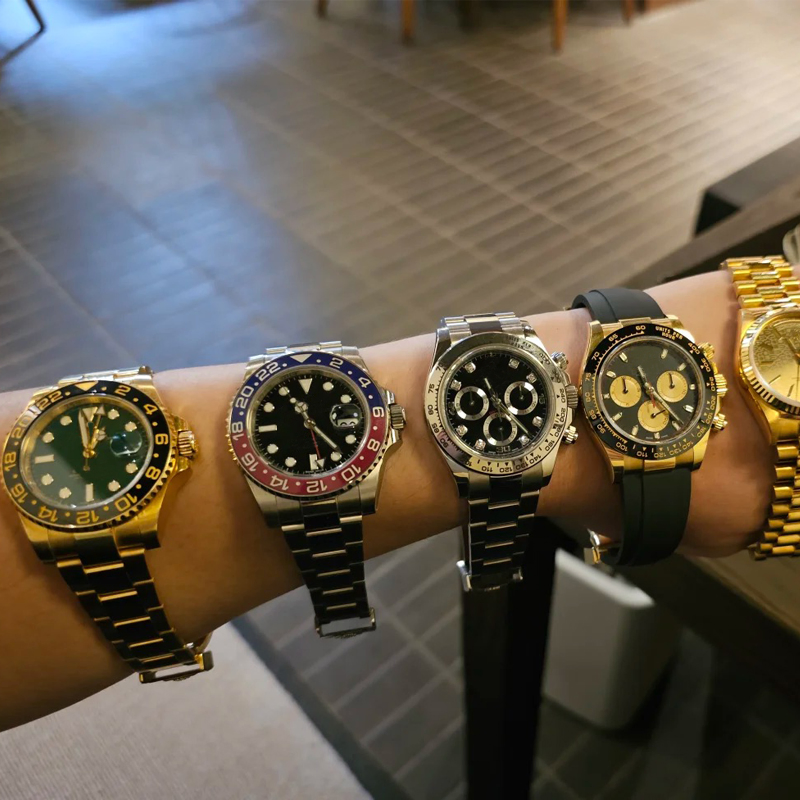 High Quality Men's Stainless Steel Mechanical Watch Classic Luxury Sports Design with Waterproof Features for Swimming