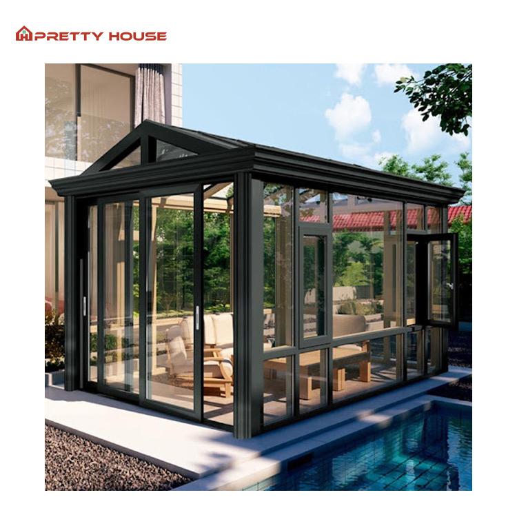 Free Standing Villa Four Season Aluminum Sunroom Glass Houses