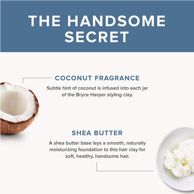 Private Label Strong Hold Matte Finish Hair Clay Styling Paste for Men