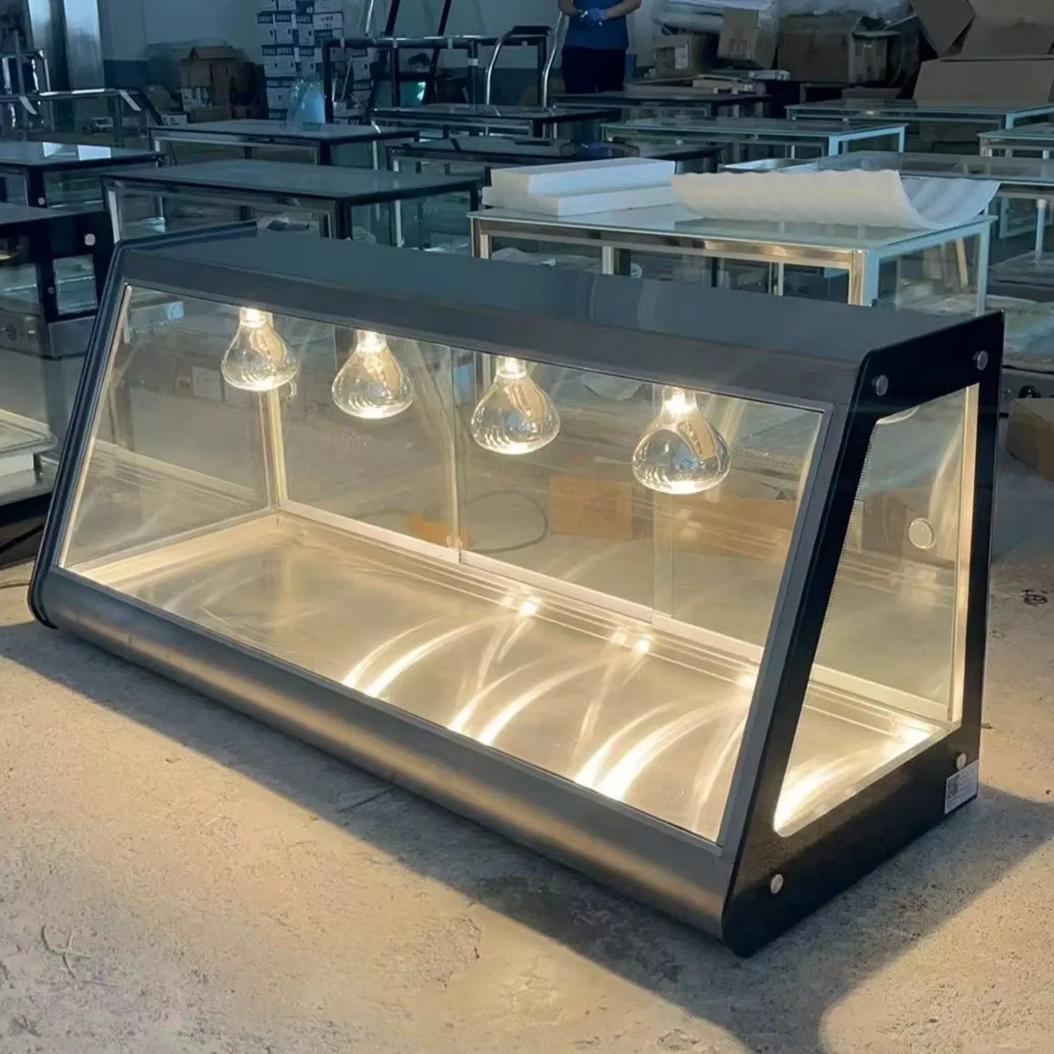 Mobile Food Display Warmer on Lockable Castor Wheels for Flexible Buffet Arrangements