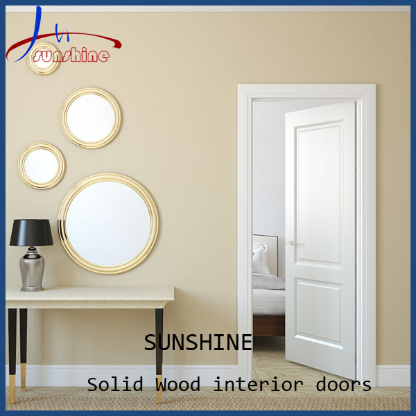 Customize Design Solid Wood Interior Door Toilet Bedroom Wooden Timber Doors for House