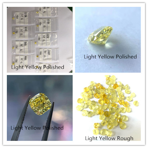 Желтый синтетический алмаз 1-6 мм для ювелирных изделий