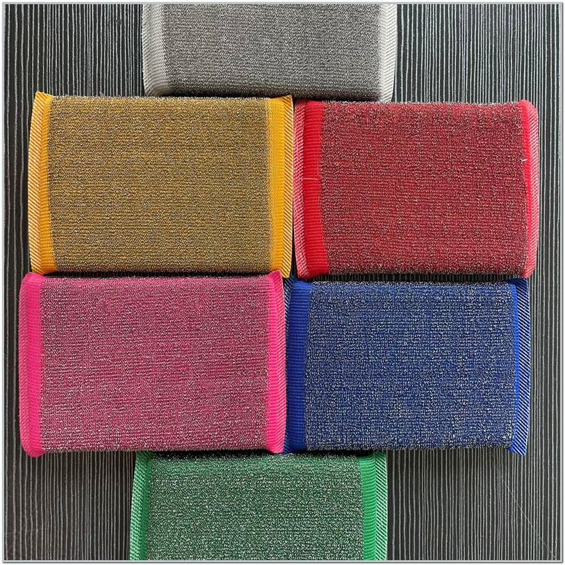 Scrub Cleaning Sponges/Dual Sided Scouring Pad and Sponge/Reusable Kitchen Scrubbing Sponges for Dishes