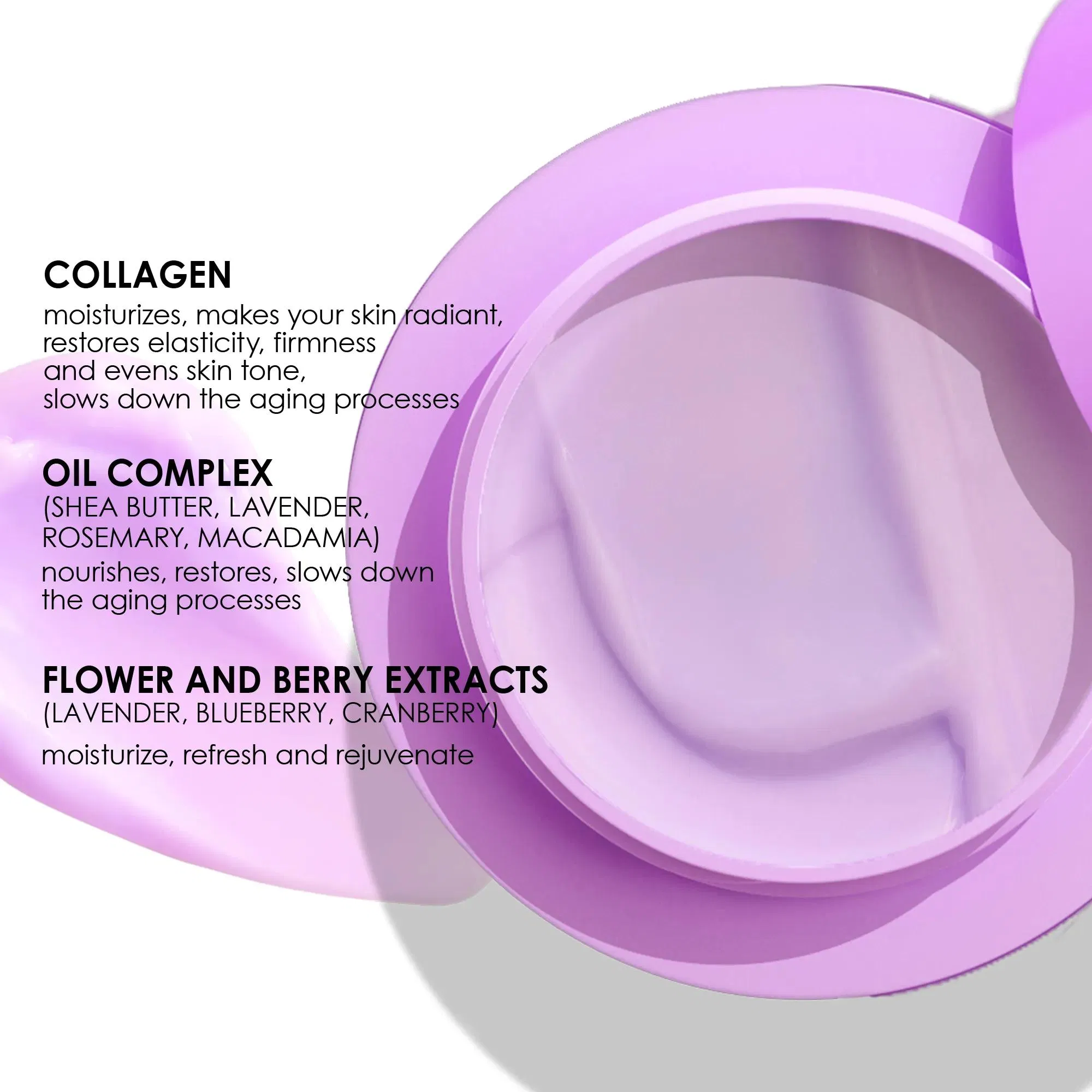 Private Label New Organic Day and Night Facial Cream Moisturizing Collagen Anti Wrinkle Revitalizes Anti-Aging Face Cream