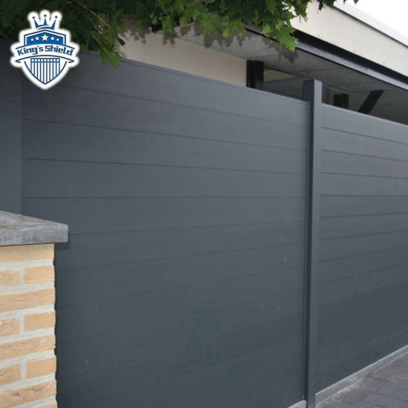 Superior Black Security Fence Outdoor Affordable Aluminum Fence Panel 6FT 8FT Garden Ornamental Metal Construction Privacy Fence