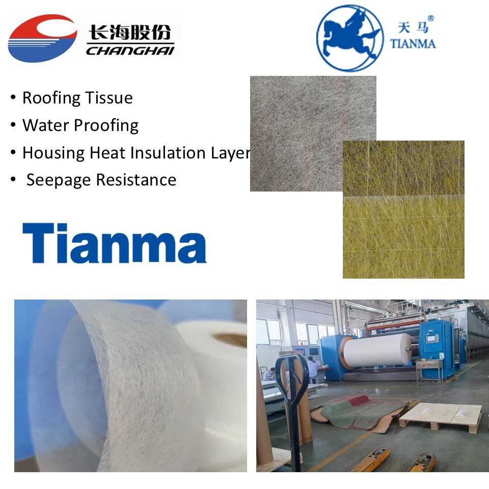 Glass Fiber Roofing Tissue/Glass Veil for Bitumen, Interior Building Work S-RM50