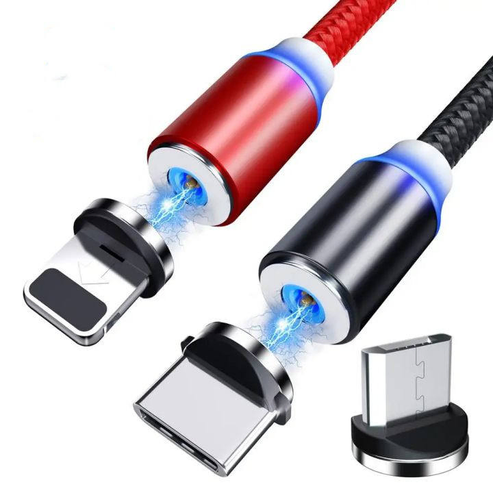 Магнитный кабель для зарядки с 3 насадками