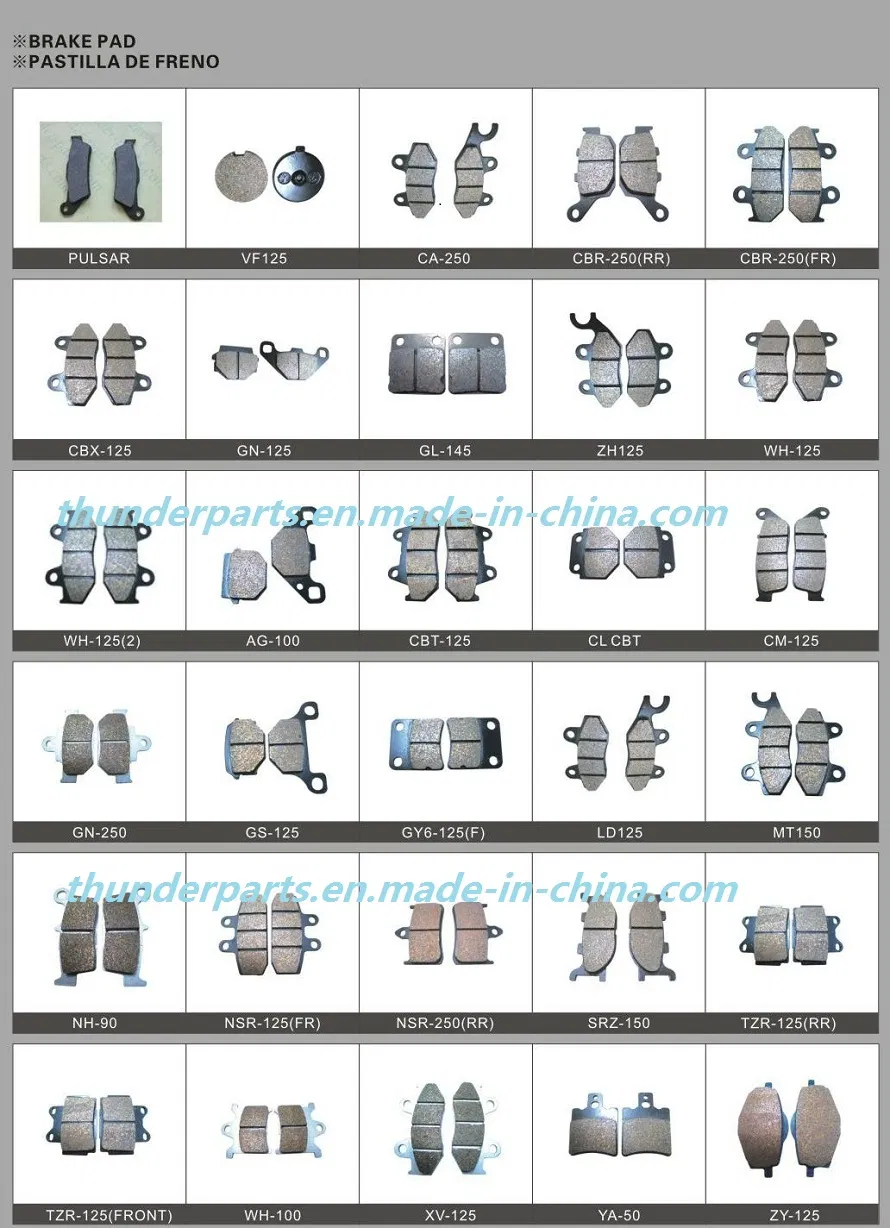 Тормозные колодки для мотоциклов и скутеров 50-250cc