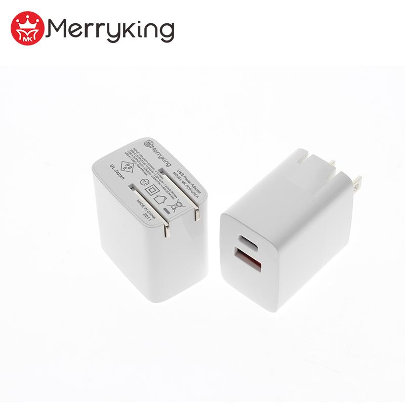 American Folding Plug Interchangeable EU Ek Au Ar Plug Pd 20W Fast Charger for Apple Huawei