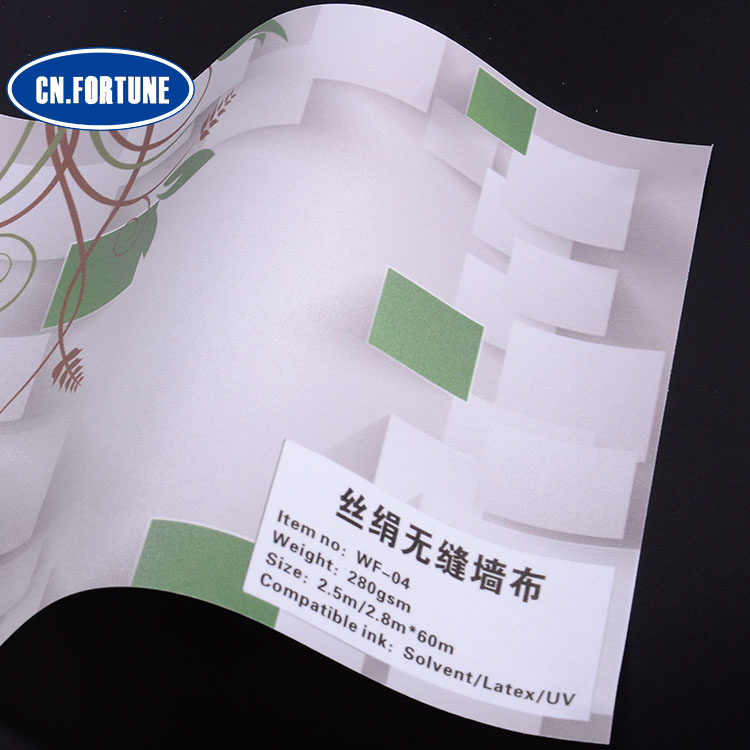 Eco-Solvent Latex UV Printing Silklike Seamless Wall Fabric Roll